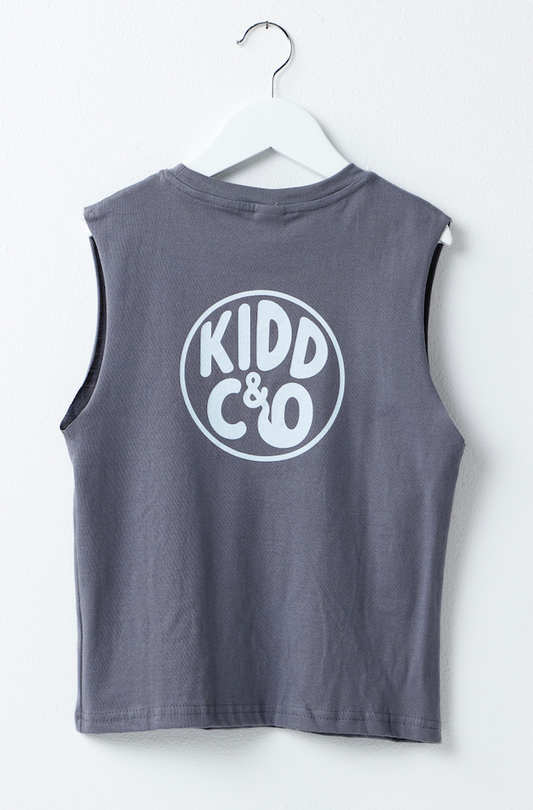 Dark Grey Bali Beach Vest