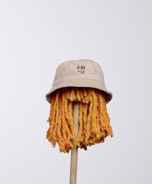 Toweling Beige Bucket Hat