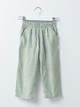 Green Stripe Linen Pants